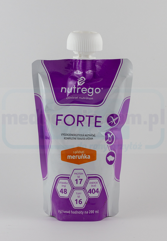 Nutrego Forte 12x200 ml Morelowy wysokokaloryczna, wysokobiałkowa dieta
